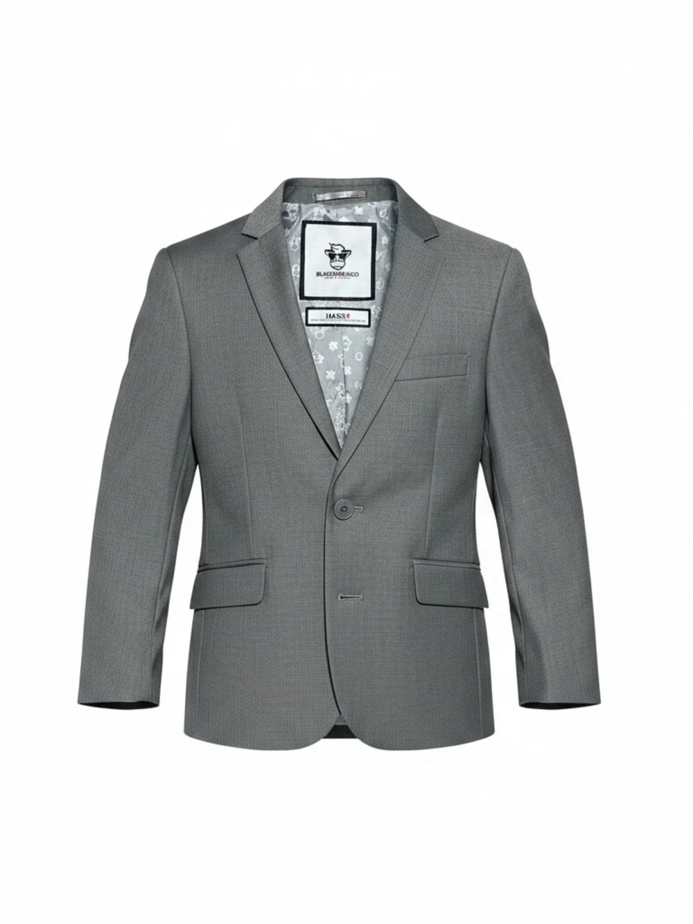 BlacknBianco. Boy’s 3 Piece Gray Suit. Jacket, Vest, & Pants.